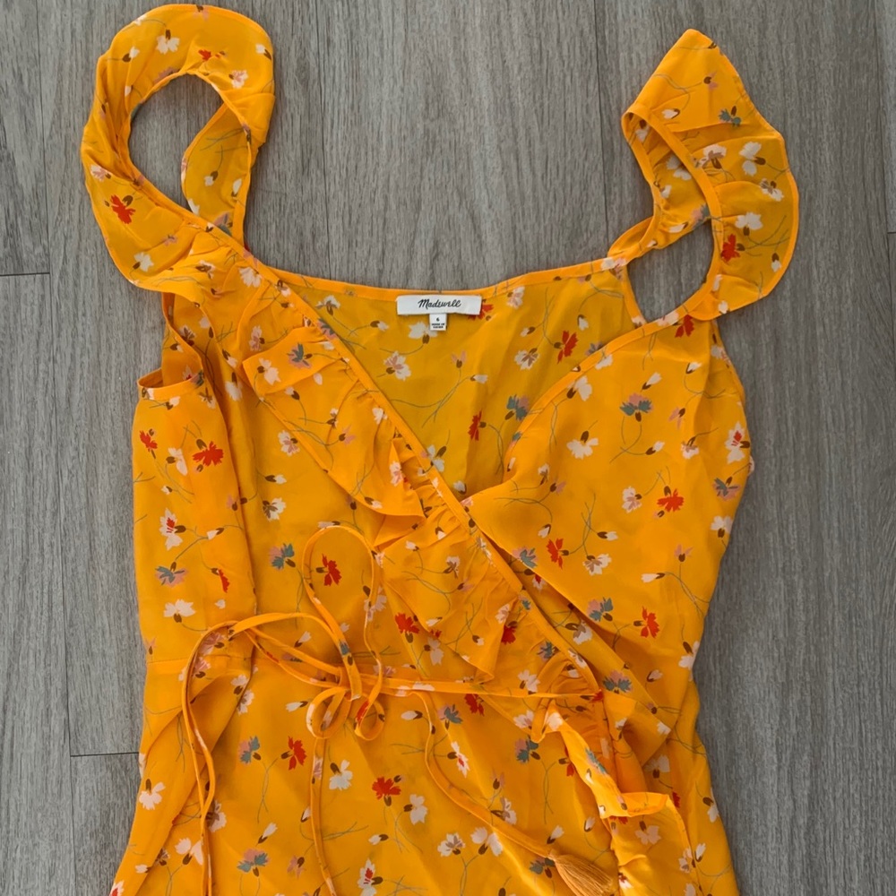 Madewell floral tie top